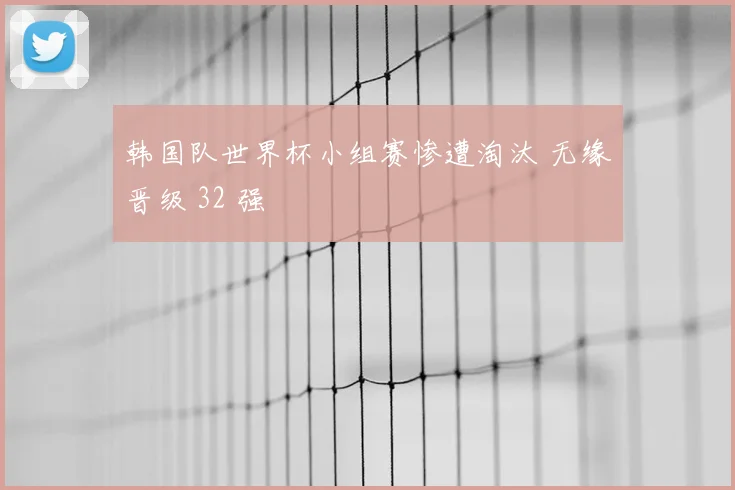 韩国队世界杯小组赛惨遭淘汰 无缘晋级 32 强